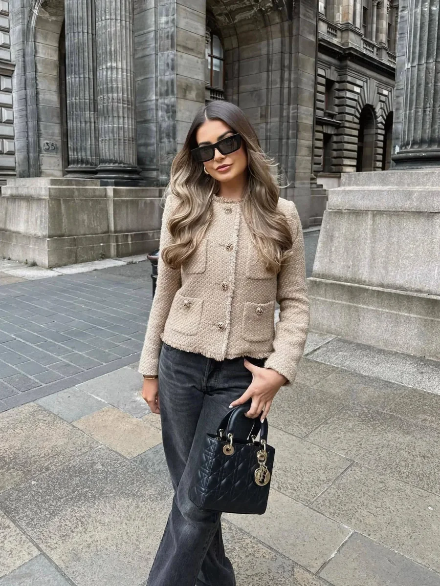 Veste courte en tweed pour femmes – Image 9